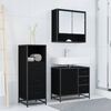 vidaXL Set de mobilier pentru baie 3 pcs Stejar Negru Lemn compozit