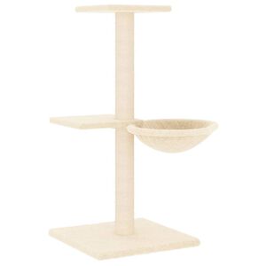 vidaXL Ansamblu de pisici cu st&acirc;lpi din funie de sisal, crem, 72 cm