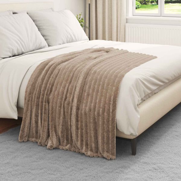 vidaXL Pătura de aruncat Culoare Cămilă 150 x 130 cm Molton