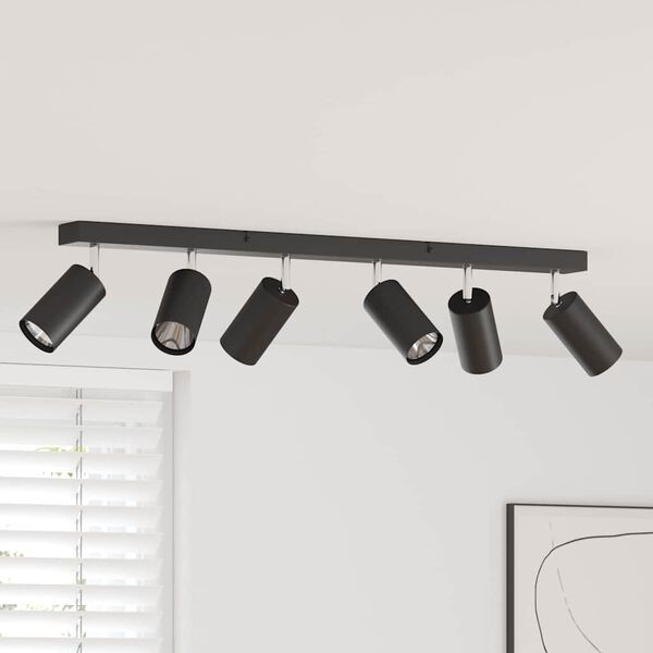 vidaXL Spot de tavan Negru 73 x 5,5 x 16,5 cm Metal