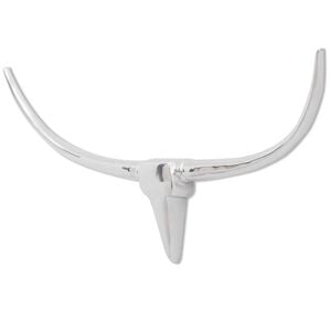 vidaXL Decorațiune pentru perete tip cap de taur, aluminiu, 96 cm, argintiu