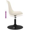 vidaXL Scaune de masă pivotante, 4 buc., crem, catifea