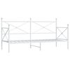 vidaXL Pat de zi fără saltea alb 90x200 cm oțel