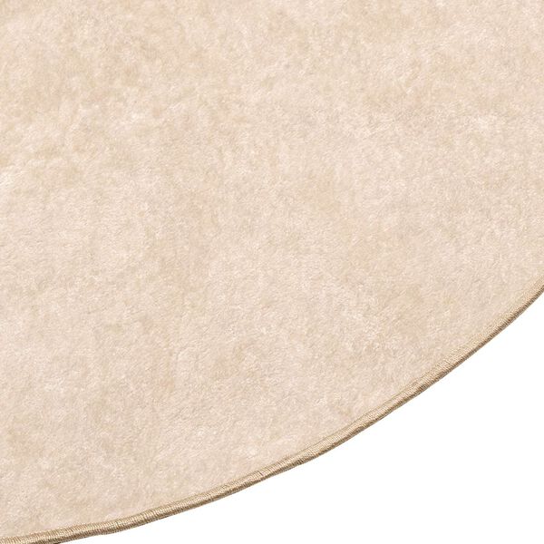 vidaXL Covor Imprimare Crem &Oslash; 120 cm Poliester și PVC