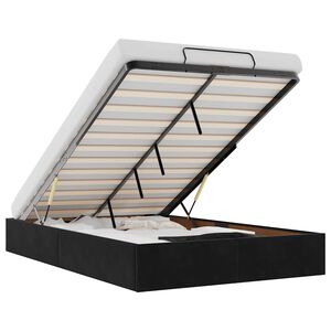 vidaXL Cadru de pat otoman fără saltea Negru 120x200 cm catifea