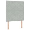 vidaXL Pat cu arcuri cu headboard Gri deschis 80 x 200 cm Catifea