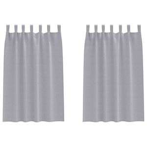 vidaXL Perdele Opaque cu Inel 2 buc. Gri Metalic 175 x 140 cm
