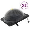 vidaXL &Icirc;ncălzitor solar pentru piscină 2 buc. 75x75x36cm HDPE aluminiu