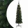 vidaXL Brad de Crăciun artificial &icirc;ngust cu globuri 120 cm 150 LED-uri