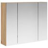 vidaXL Dulap cu oglindă pentru baie Stejar Artizanal 60 x 14,5 x 50 cm