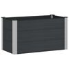 vidaXL Strat &icirc;nălțat de grădină Negru 100 x 50 x 54 cm WPC și Aluminiu