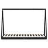 vidaXL Cadru de pat pentru copii, negru, 90x190 cm, lemn masiv de pin