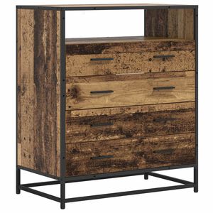 vidaXL Dulap cu sertare 4-Drawer Lemn vechi 70 x 41 x 83,5 cm