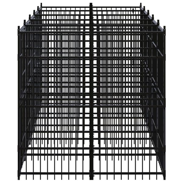 vidaXL Padoc pentru c&acirc;ini de exterior, 9,22 m&sup2;, oțel