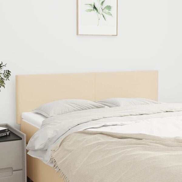 vidaXL Tăblii de pat, crem, 144x5x78/88 cm, textil