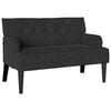 vidaXL Bancă Chesterfield Negru 112 x 65,5 x 75 cm Catifea