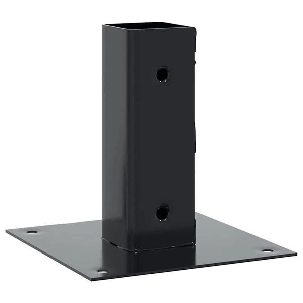 vidaXL Baze st&acirc;lp pătrate 12 buc Antracit Oțel acoperit cu pulbere