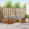 vidaXL Seturi de canapele cu pernă 6 pcs Gri natural și deschis