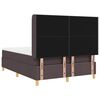vidaXL Pat cu arcuri cu saltea cu headboard Maro 140 x 190 cm țesătură