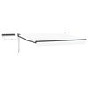 vidaXL Cort electric retractabil Alb și antracit 3,5 x 2,5 m