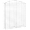 vidaXL Coș gabion arcuit, 200x50x220/240 cm, fier galvanizat