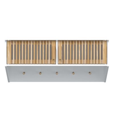 vidaXL Dulap de perete cu cârlige, alb, 80x24x35,5 cm, lemn prelucrat