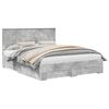 vidaXL Cadru de pat Gri din beton 160 x 200 cm Lemn prelucrat