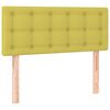 vidaXL Pat box spring cu saltea, verde, 90x190 cm, textil