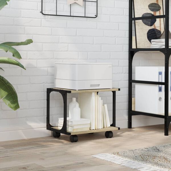 vidaXL Suport imprimantă 2 niveluri stejar sonoma 41x28x33,5 cm lemn