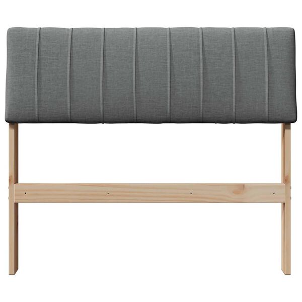 vidaXL Tăblie tapițată Gri &icirc;nchis 90 cm Lemn de pin masiv