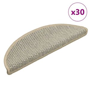 vidaXL Covorașe scări autoadezive 30 buc. verde 56x17x3cm aspect sisal