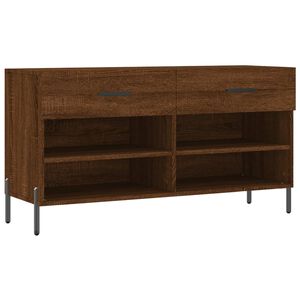 vidaXL Bancă de pantofi, stejar maro, 102x35x55 cm, lemn prelucrat