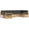 vidaXL Set de canapele de exterior 6 buc. Alb și antracit