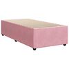 vidaXL Pat box spring cu saltea, roz, 90x200 cm, catifea