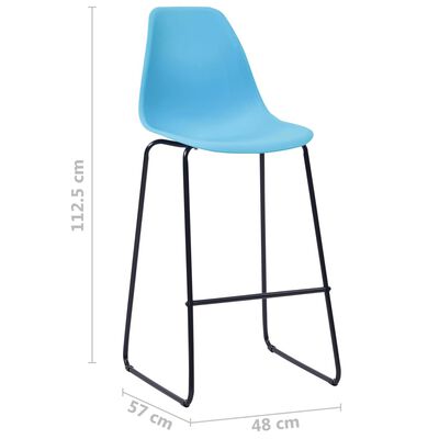 vidaXL Set mobilier de bar, 5 piese, albastru, plastic