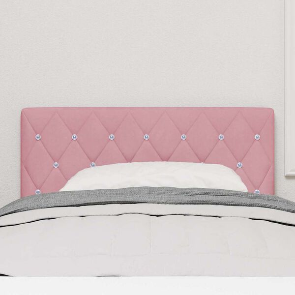 vidaXL Tăblie cap cu headboard Roz 90 cm Piele artificială