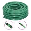 vidaXL Furtun de grădină cu set de racorduri, verde, 0,75", 10 m, PVC