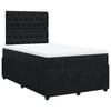 vidaXL Pat box spring cu saltea, negru, 120x200 cm, catifea