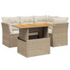 vidaXL Set canapele de grădină cu perne, 5 piese, bej, poliratan