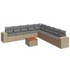 vidaXL Set canapele de grădină cu perne, 10 piese, bej, poliratan