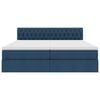 vidaXL Pat cu storage albastru 180 x 200 cm Piele artificială