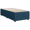 vidaXL Pat box spring cu saltea, albastru, 90x200 cm, catifea