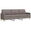 vidaXL Canapea cu 3 locuri, taupe, 210 cm, material textil