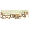 vidaXL Set de canapele de exterior 8 buc. Alb și crem Poliester
