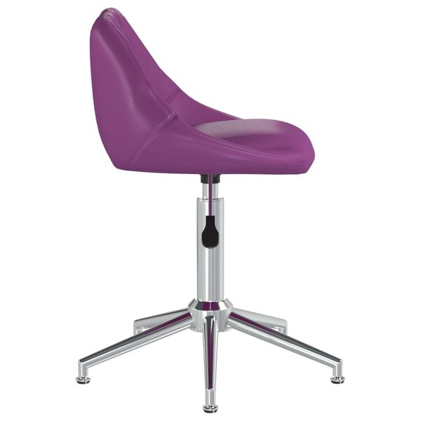 vidaXL Scaune de masă pivotante, 4 buc., violet, piele ecologică