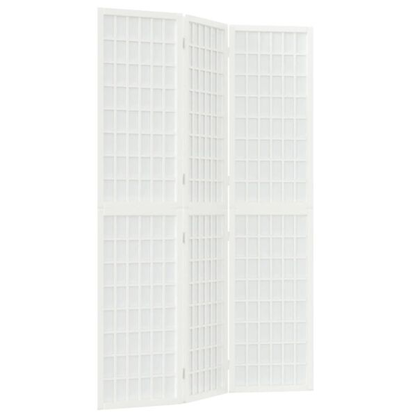 vidaXL Paravan pliabil de cameră 3 panouri alb 120x170 cm stil japonez