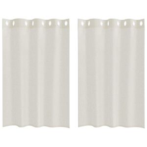 vidaXL Cortină din Voile 2 buc. Crem 140 x 140 cm Poliester