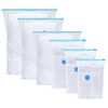 vidaXL Pungi de stocare 5 buc. Transparent și Albastru 60 x 40 cm
