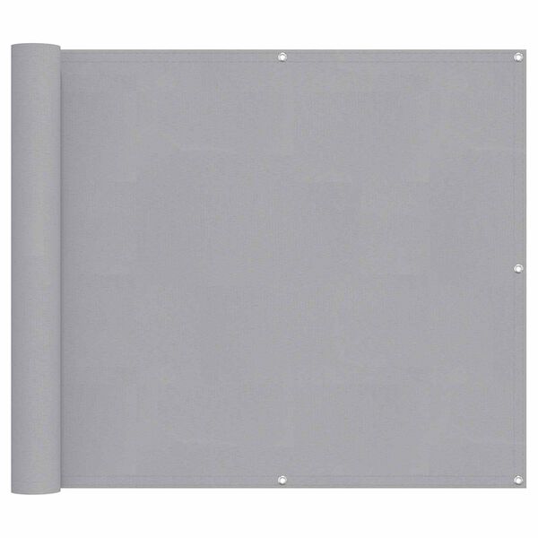 vidaXL Ecran de balcon Gri deschis 100 x 400 cm Material Oxford