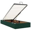 vidaXL Cadru de pat otoman cu saltele Verde &icirc;nchis 160x200cm catifea